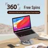 Foldable Metal Laptop & Tablet Stand with 360° Rotation and Double Rod Support