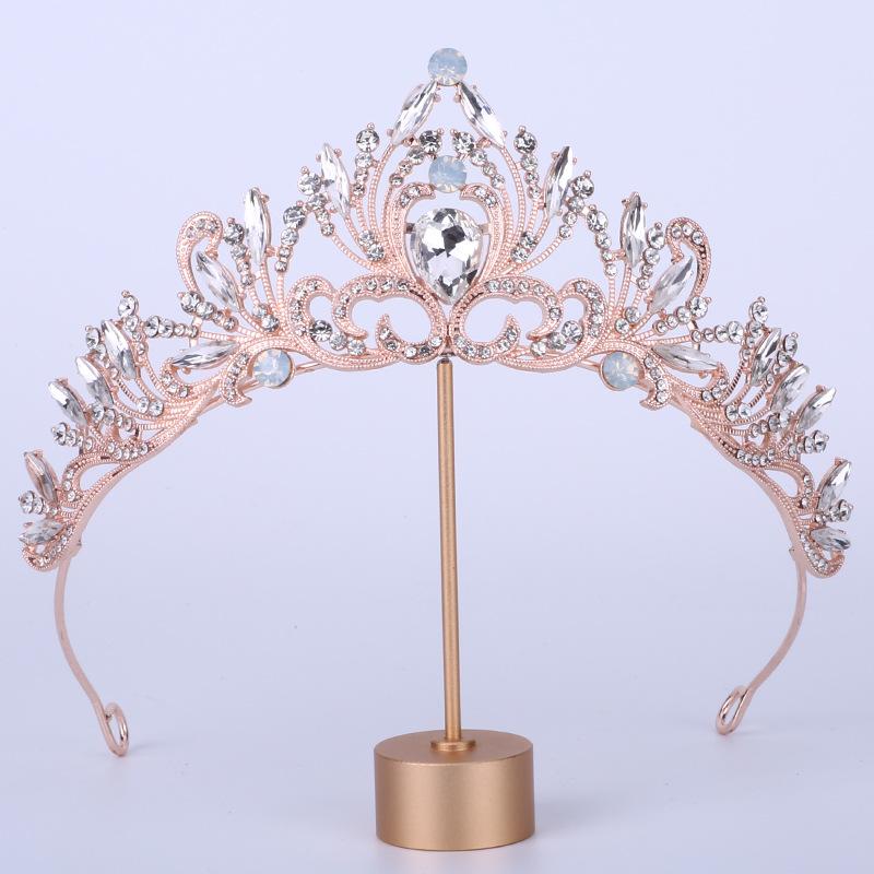 

Корона невесты Головной убор День рождения Свадьба Повязка для волос Ювелирные изделия Королева Свадебный Сплав Аксессуар для волос Корона