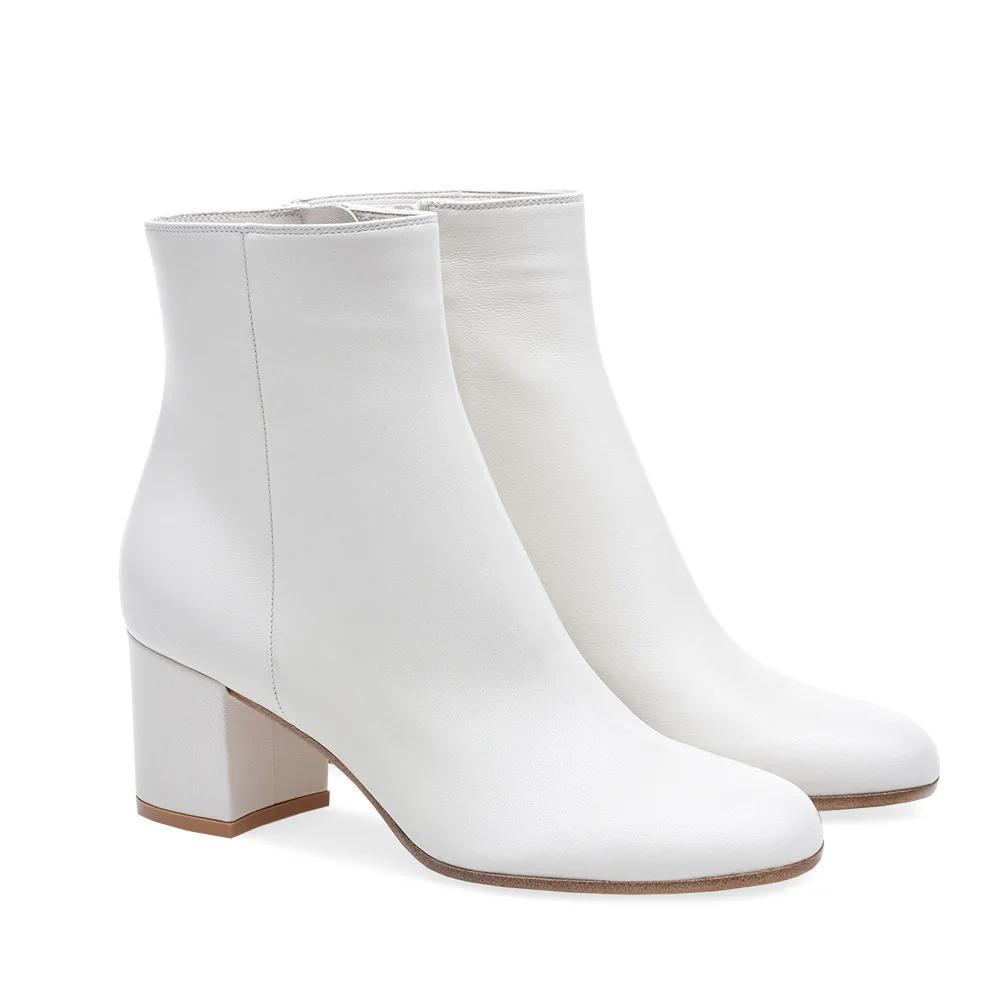 2025 Winter Casual Simple Women Boots Round Toe Chunky Heel Slip On Solid Ankle Boots Mid Heel Leather/suede Large Size Boots