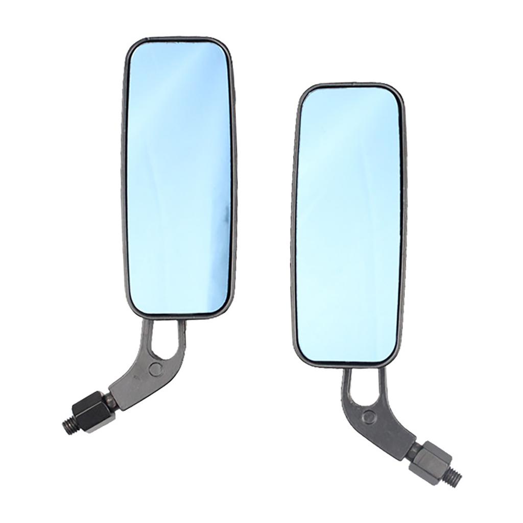 2pcs Motorcycle Rearview Mirror Rectangular Aluminum Alloy Universal Handlebar Mirror for Motorbike