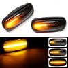 2x Smoked Dynamic LED Side Light For Land Rover Defender 07-15 Freelander 02-05