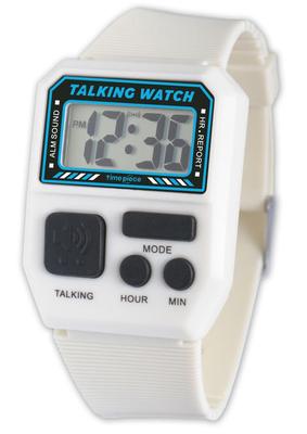 [Časomiera] Náramkové hodinky Hovoriace hodinky Hlasové hodiny TPW101T-WT Biele