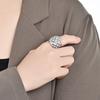 New Arrival Stainless Steel Golden Honeycomb Pattern Ring for Women