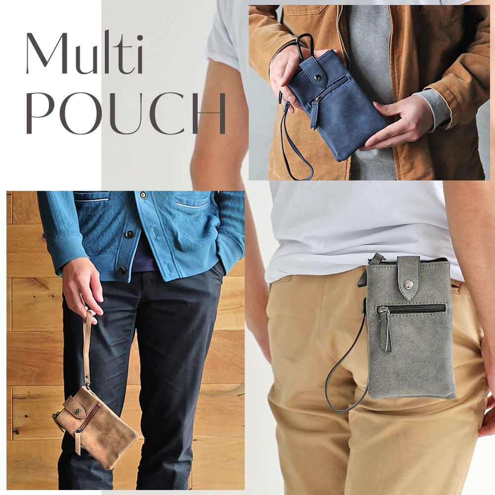 Lelotte Smartphone Belt Vertical Smartphone with Hip Bag Men's Pouch, Pouch, Pouch, Small, Carabiner, Bag/Waist (Black)