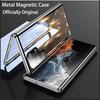 Metal Magnetic Case for Samsung S25 S23 S24 S22 Ultra Plus 360° Full Close Surround with Screen Glass Camera Protection Cover