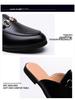 Herren Sommer Freizeit Slipper Leder Loafers: Britischer Stil, spitze Zehenpartie, Halbschuhe, minimalistische Mules.