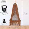 Ceiling Hanging Swing Chair (Brown) Polyester