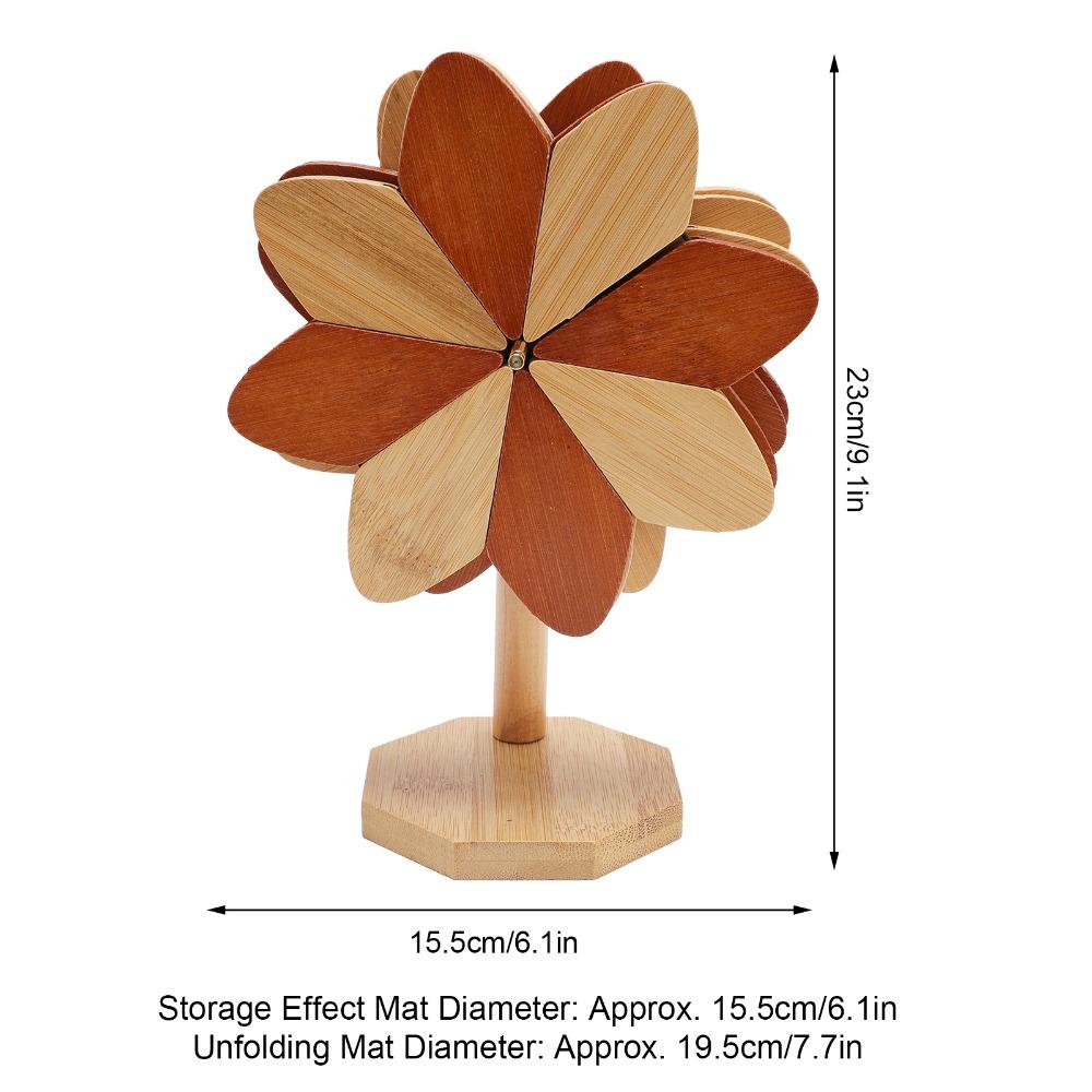 5Pcs Polished Heat Resistant Table Mat Windmill-shaped Anti-scald Pad Protective Coaster  Home  Use