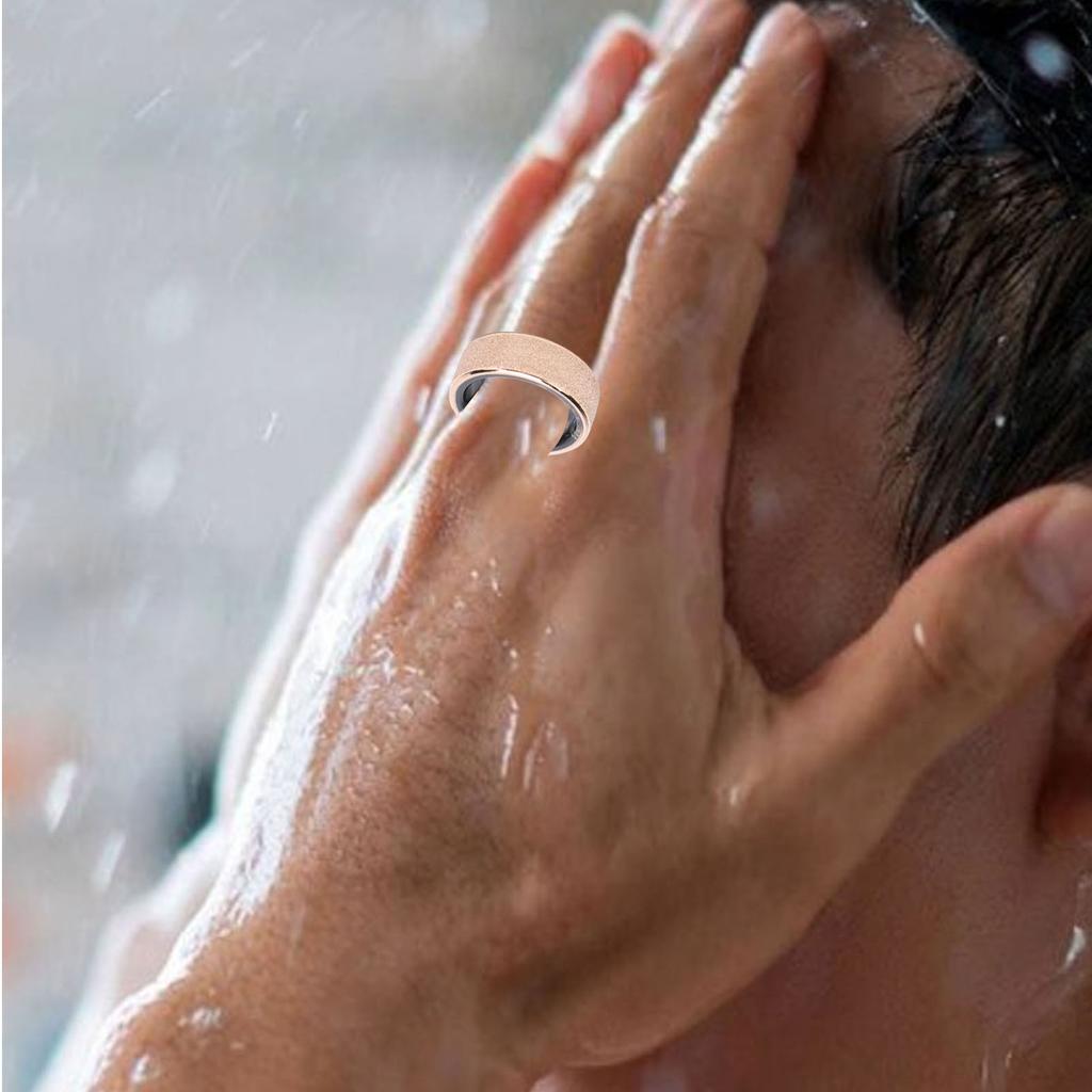 Smart Ring Resin IP68 Water Resistant Smart Ring Magnetic Fast Charging Sports Monitoring Ring for S