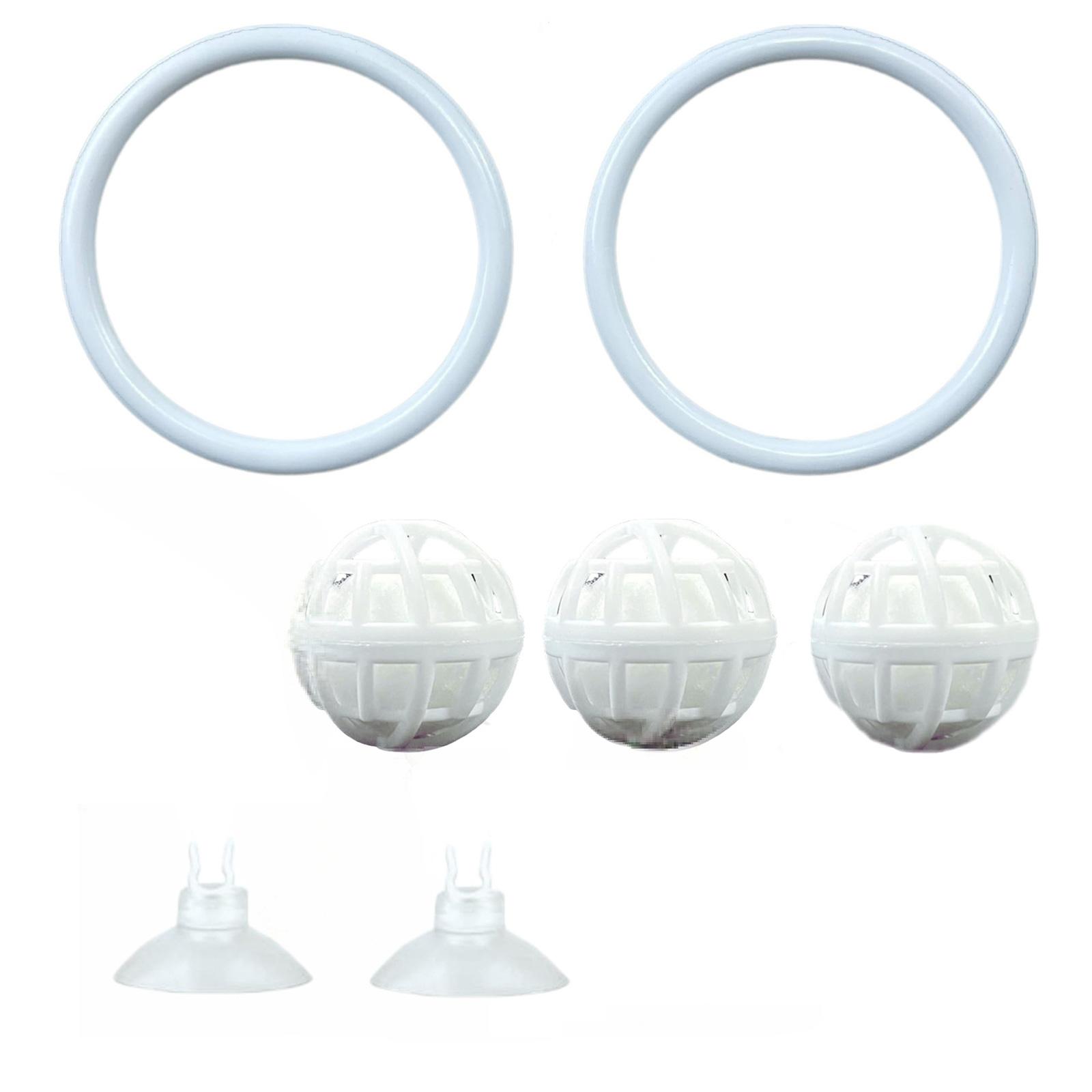 

Набор тренировочных колец для петушков с нитрифицирующим шариком и присоской для аквариумов, поддержание качества воды, обогащение