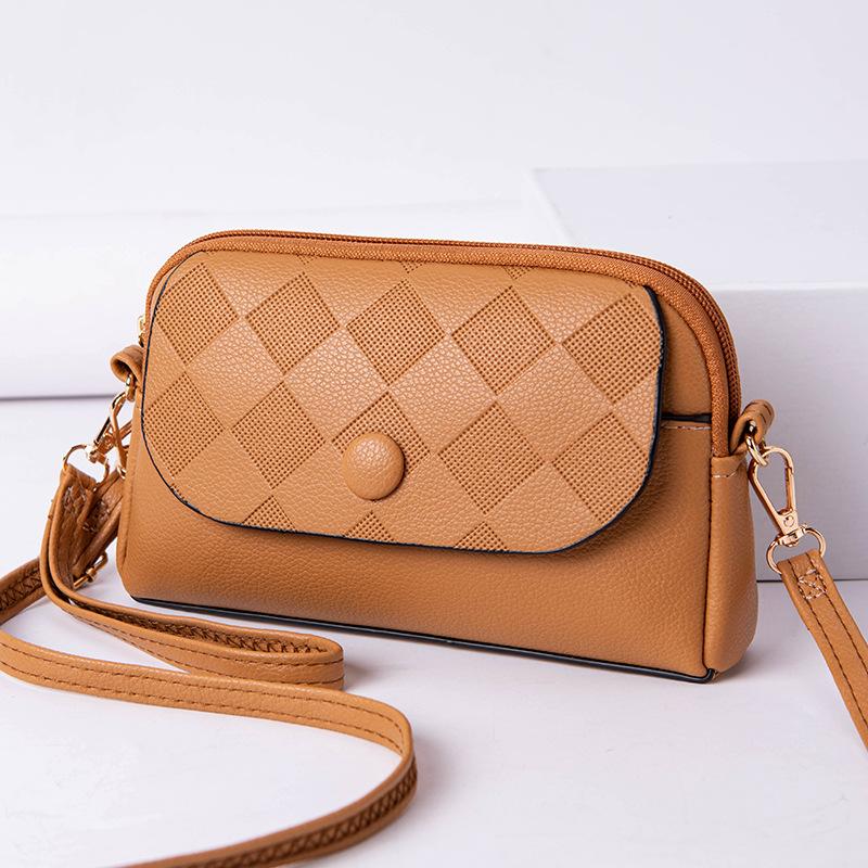 

Summer Women s Crossbody Bag Fashionable Mini Phone Small Shoulder Bag Versatile 20*4*13cm коричневий
