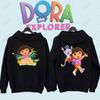 Dora The Explorer Cute Anime Cartoon Pullover Unisex Men's Sportswear for Autumn and Winter Tracksuit Aesthetic Clothes