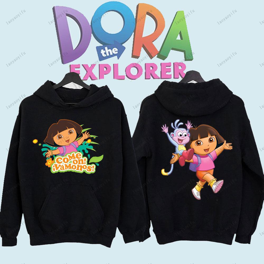 

Dora The Explorer Cute Anime Cartoon Pullover Unisex Men s Sportswear for Autumn and Winter Tracksuit Aesthetic Clothes 3XL