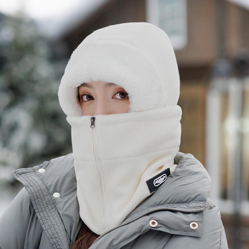 Zipper Mask All in one Protective and Warm Artifact Autumn and Winter Men's and Women's Cycling Commuting Plus Velvet Thickened Cycling Cap