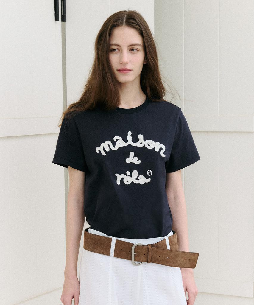 ROLAROLA Maison De Rola Embroidery T-Shirt Navy