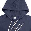Cárdigan con capucha y cordón para hombre, cierre de botones al frente, manga larga, bolsillo, sudadera casual