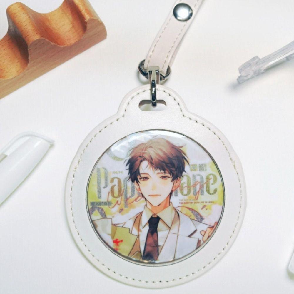 Transparent Badge Holder Portable Key Chain Pendant Funny Badge Protector Keychain  Bag