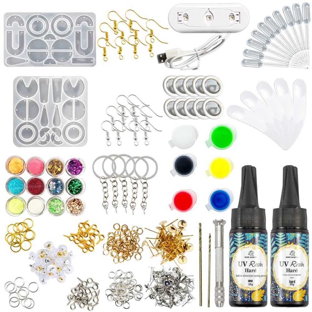 DIY Crystal Epoxy Earring Mold Set - Fashionable Variable Shapes Ear Hooks