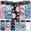 Og Paw Print Aesthetics Hard PC Phone Case For Samsung Galaxy Z Flip 7 6 5 4 Black Cover For Galaxy Z Flip 3 Foldable Shell Bags