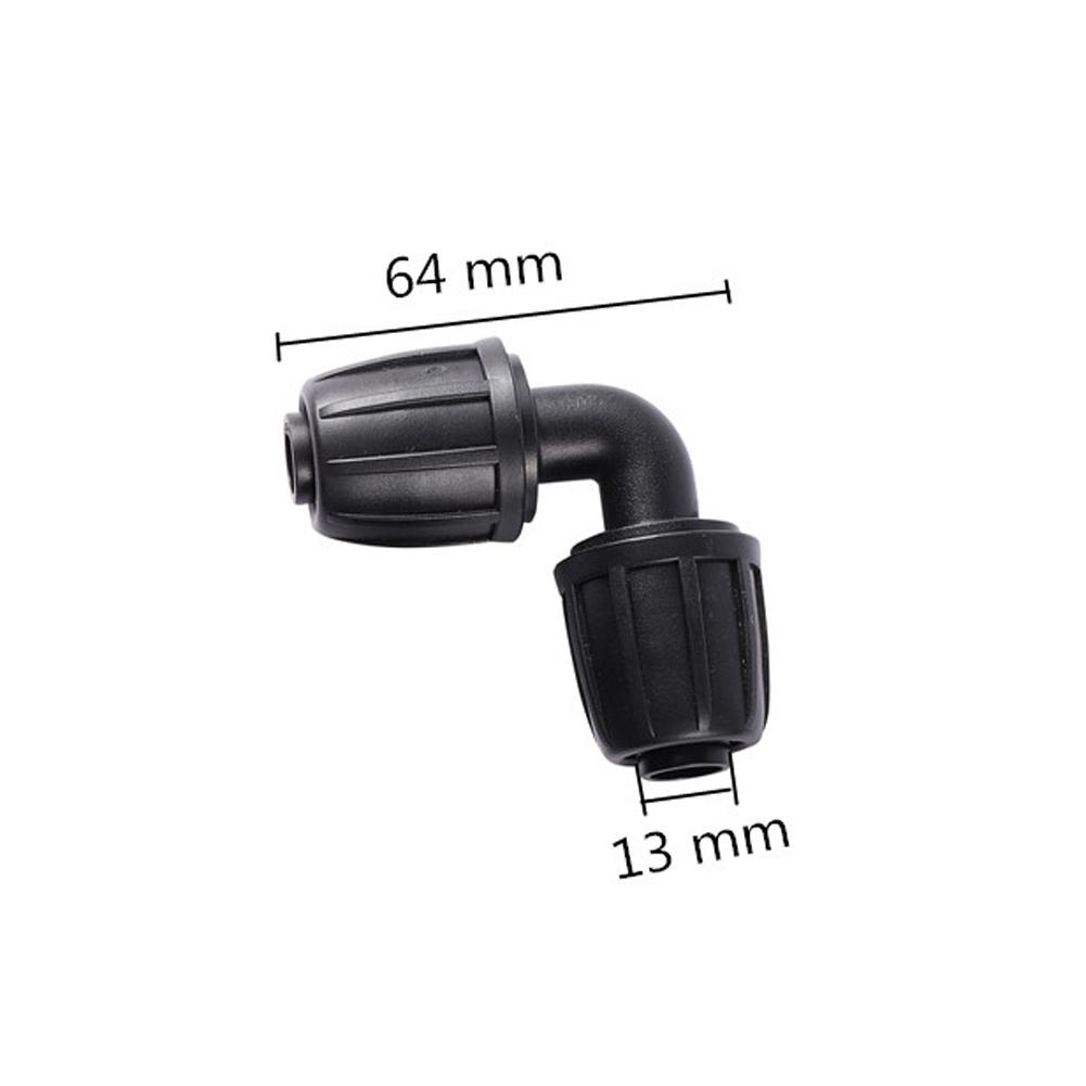 DN16 PE Pipe Connectors Lock Nuts Elbow tee joint Garden Water Connector Watering Agricultural Irrigation Pipe Hose Joints 5Pcs