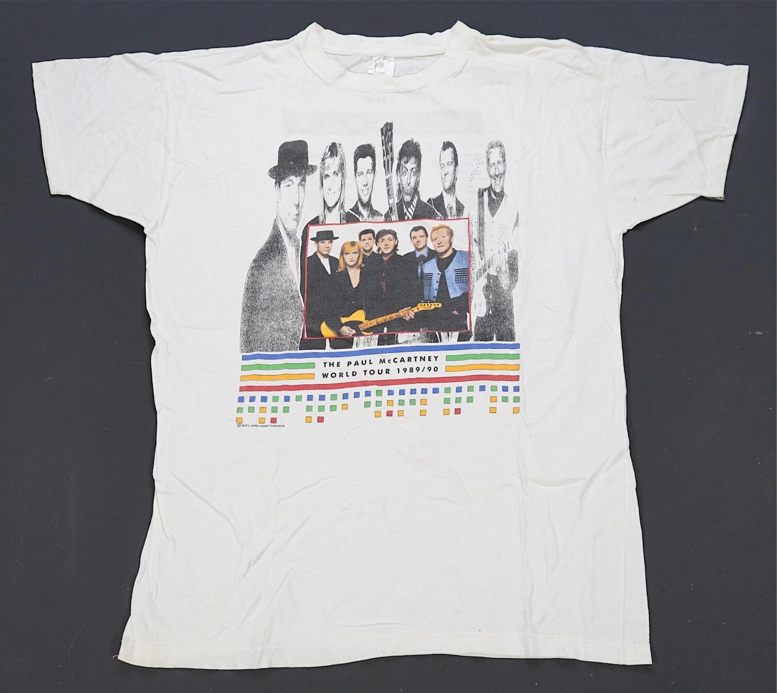 Rare Vintage BROCKUM The Paul McCartney World Tour 1989/90 T Shirt 80s 90s SZ XL L
