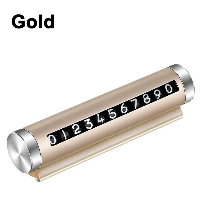 Металлическая временная парковочная карта для автомобиля Универсальная вращающаяся табличка с номером телефона Роликовая регулировка Сплав Наклейки Парковочная карта Автоаксессуары