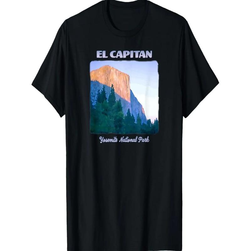 El Capitan, Yosemite National Park Scenic Colorful T-shirt S разноцветный