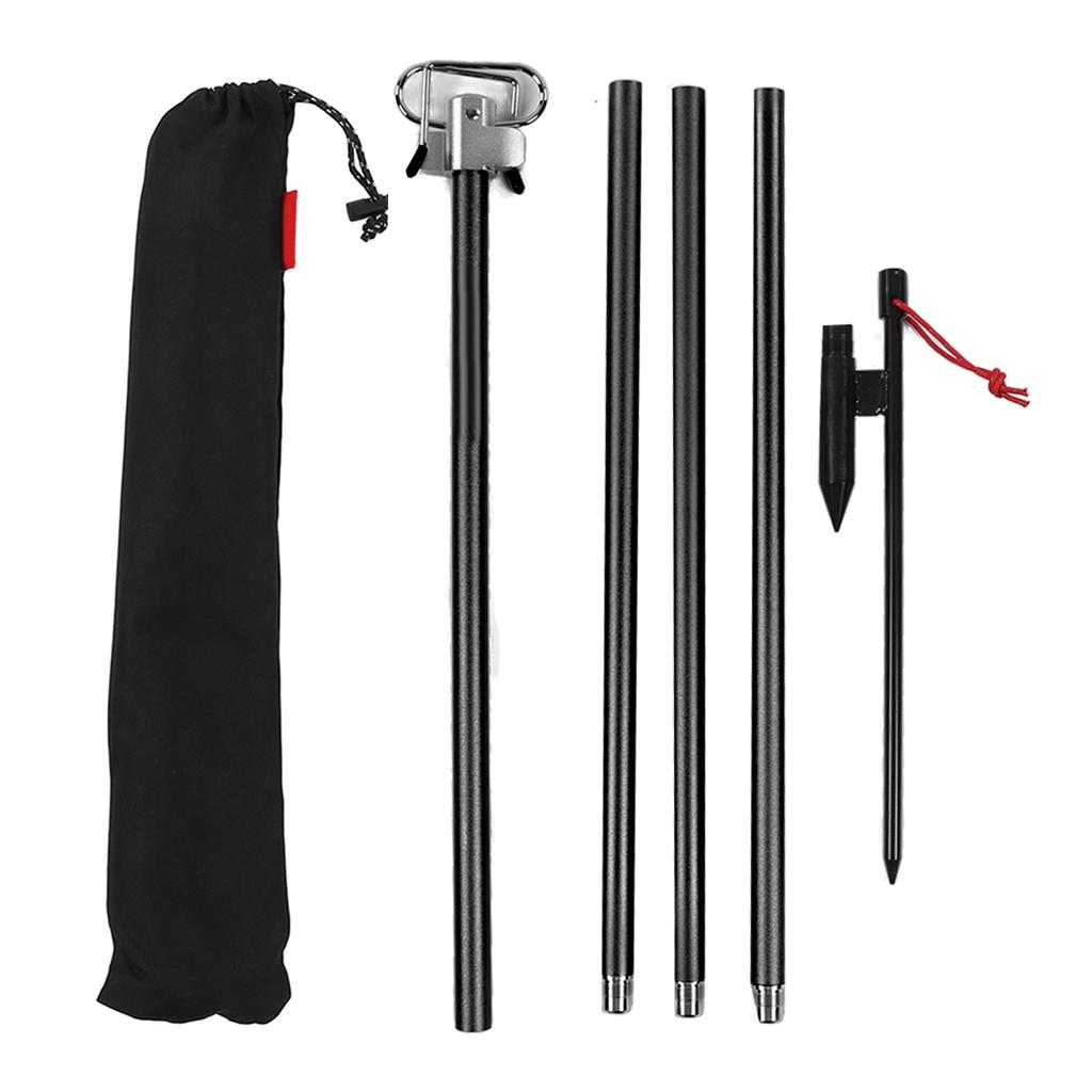 Camping Lamp Pole Folding Lightweight Aluminum Alloy Outdoor Lantern Stand with Storage Bag for