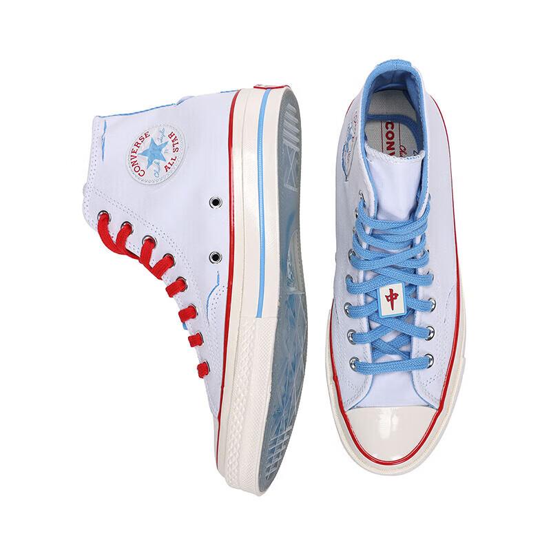 Converse Chuck Taylor 70S Seasonal Comfortable High-Top Canvas Shoes Unisex Sneakers White Blue A04283C