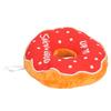 Pet Donut Toy Plush Bite Resistant Teeth Grinding Christmas Pattern Dog Squeaky Toy for Puppy Cat