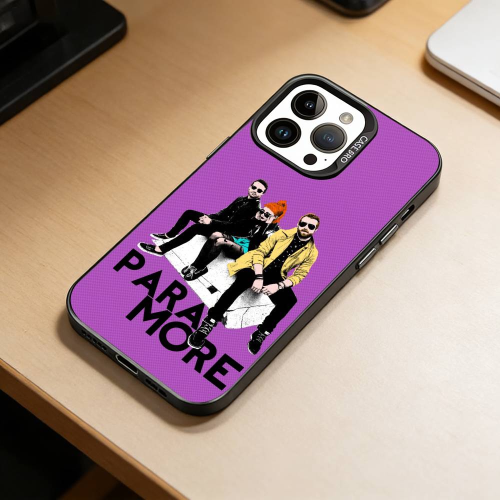 Band P-Paramore Phone Case For iPhone 17,16,15,14,13,12,11 Plus,Pro Max,XS,Colored Silver Plated Inside Cover