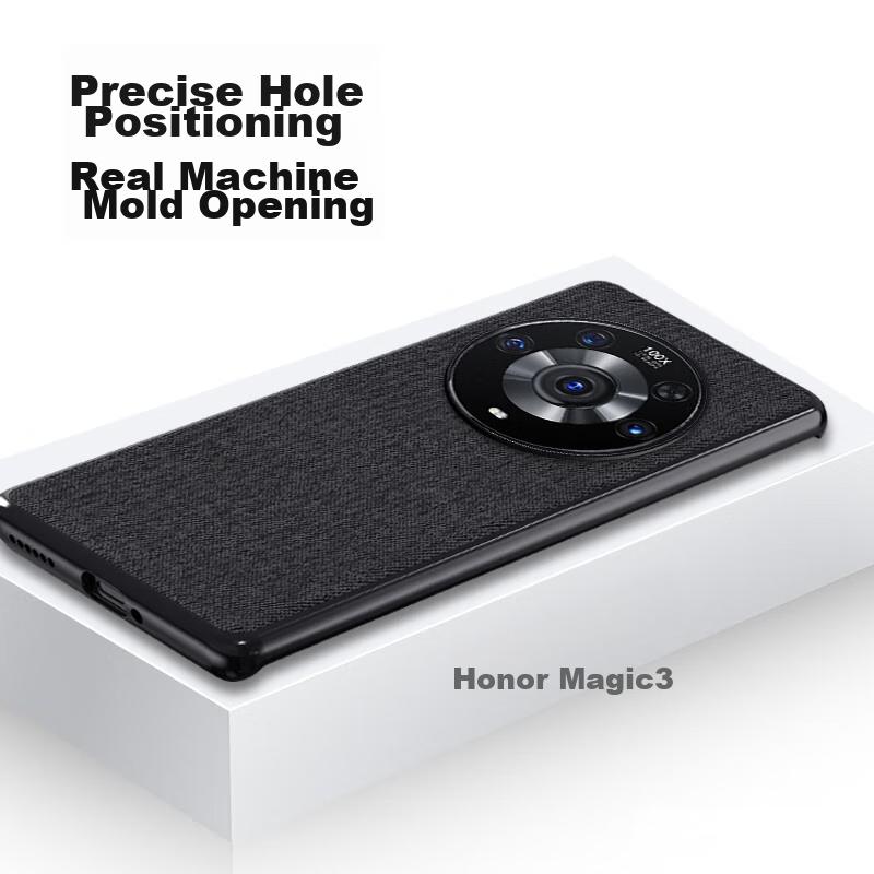 ESCASE Honor Magic3 Pro Phone Case, Business Men's Creative Full Protection Shockproof Silicone Soft Edge Cover ES-19 Deep Black