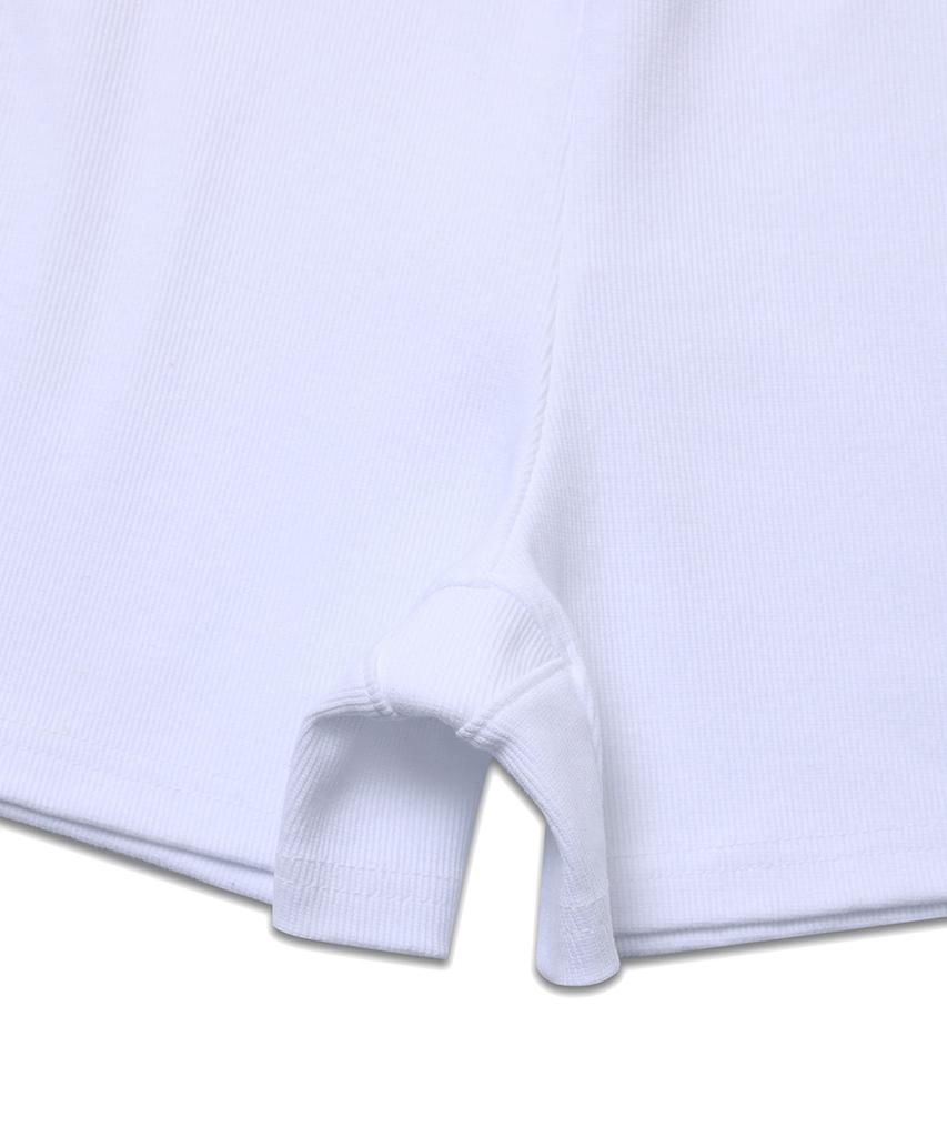 Michikoleondeonkosino Union Jack Ribbed Shorts White