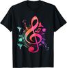 Musical Instrument Treble Clef Bird Music T-Shirt Small