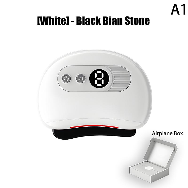 Electric GuaSha Face Body Massager Hot Black Stone Needle Heating Vibration Scraping Fat Burner Wrinkle And Puffiness Reduction
