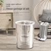 New Creative Trash Can Home Living Room Bedroom Kitchen Bathroom with Pressure Ring Transparent Paper Basket Storage Compost Bin