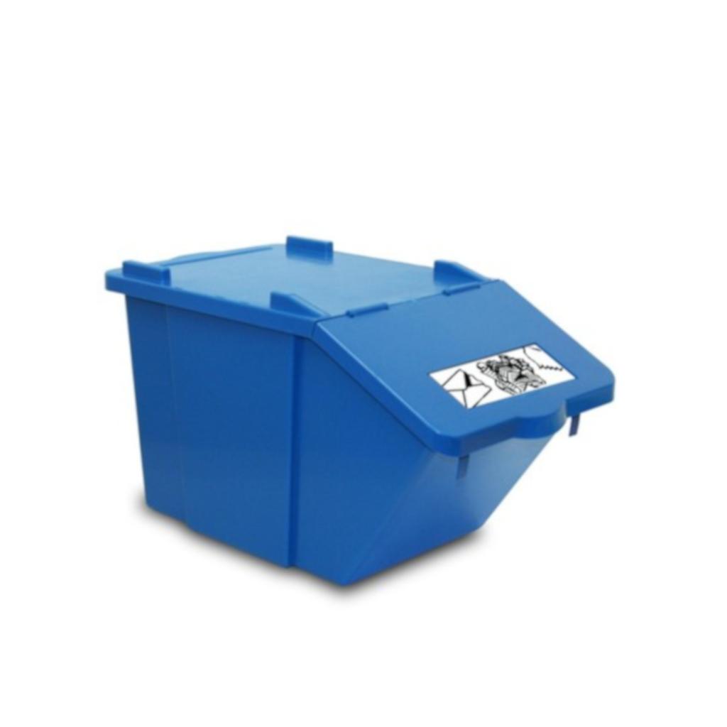 Container for waste sorting, multi-level, modular, blue, 45L