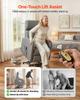 Power Lift Recliner Chair, Electric Lift Chair for Elderly, Infinite Position Adjustment, Linen Fabric, High-Resilience Foam, with Side Pockets,