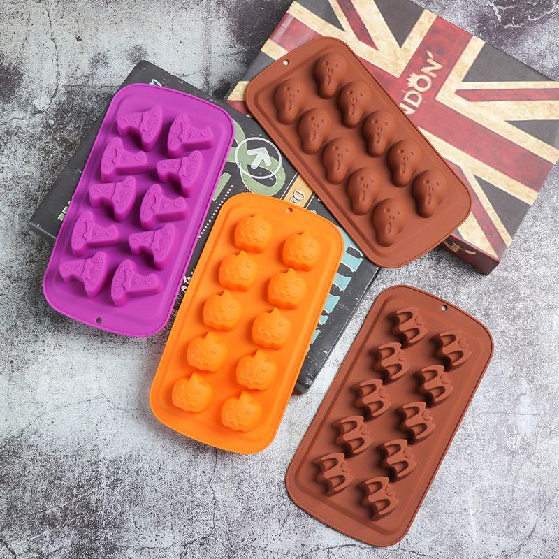 Halloween Pumpkin Silicone Chocolate Mould Candy Cookie Ice Cube Tray Mold Jelly