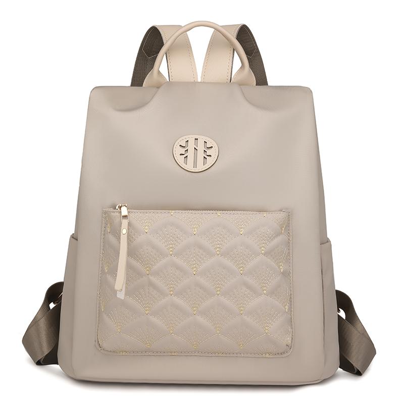 

Ромбовидный рюкзак женский однотонный дорожный рюкзак бежевый