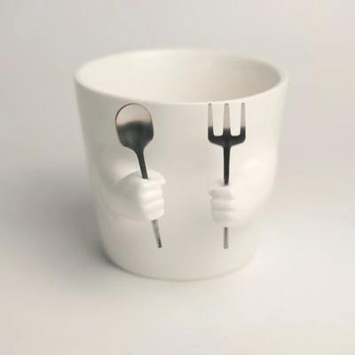 Kubek Ręcznie Robiony Ceramiczny Seria Modelowania Ręcznego Nadaje się na Kubek do Wody Kawy Mleka Napoju Stół Jadalny Dekoracje Biurowe 1szt Biały Prezent