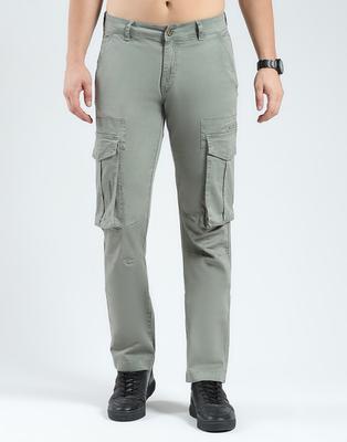 Men's Solid Slim Fit Cargo