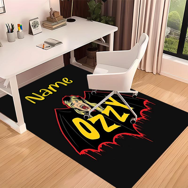 Custom Personalization Rock Ozzy Osbourne Print Area Rug - Soft, Washable Non-Slip Indoor Mat,Living Room,Home&Office Decorative Rug