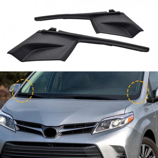 2X Front Windshield Wiper Side Cowl Extension Cover For Toyota Sienna 2011-2020