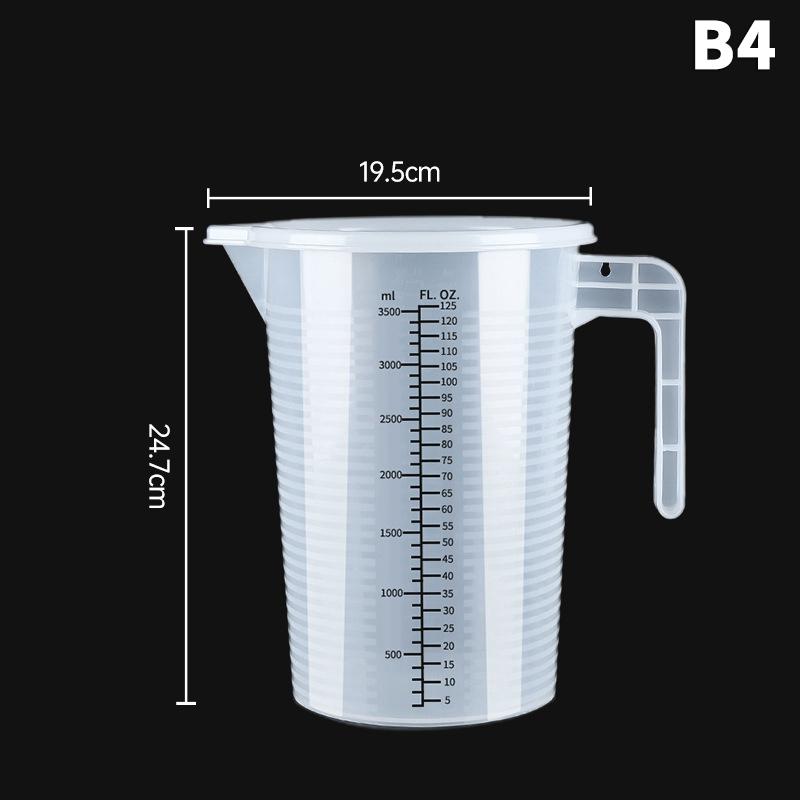 Scale Measuring Cup With Lid Milk Tea Shop Specific Measuring Bucket Large Capacity Scale Transparent Cup Kitchen Baking Supplie