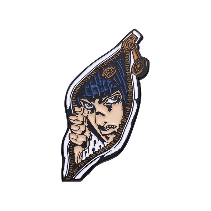Novelty Adventure Jojo Character Metal Badge Brooch Featuring Vibrant Colors For Unique Statement Fashion