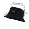 Ins New Cherry Pattern Embroidered Bucket Hat Outdoor Casual Versatile Sun Hat Couple Simple Basin Hat