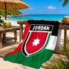 Jordanian Football Design Beach Towel, Quick-drying, Easy To Care For, Suitable for Both Fitness and Beach Vacations,Sports Essential
