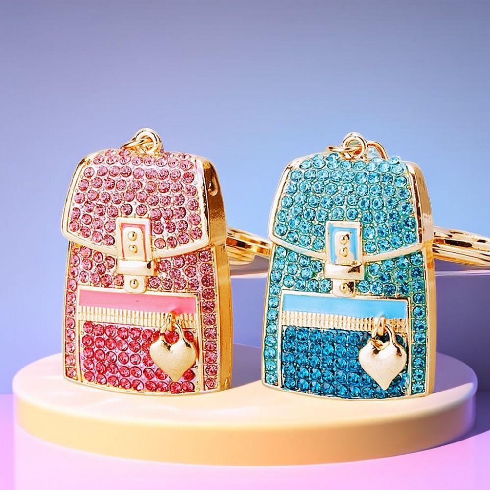 Fully-jewelled Car Key Pendant Rhinestone Bag Accessories Pendant  Car Decoration