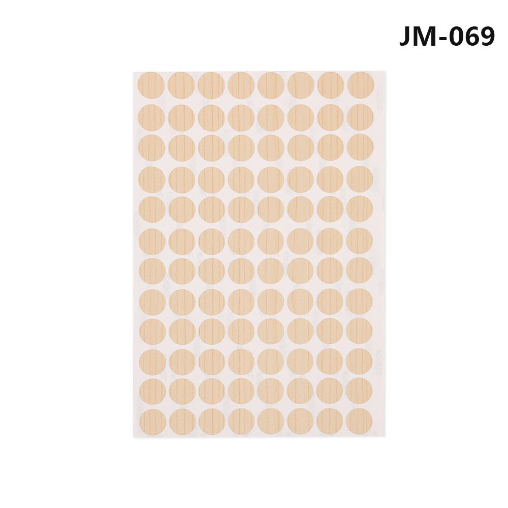 New 96Pcs/sheet 15mm Self Adhesive Decorative Films Furniture Screw Cover Caps Stickers Wood Craft Desk Cabinet Hole Ornament
